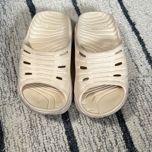 Hoka One One Women's Slide Sandals in Light Cream